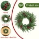 thumbnail image 5 of Artificial Pine Needle Green Wreath Dining Table Vines Ring Ornaments Fireplace Decoration Simulation Pines Cedar Red Fruit Door Hanging, Pine Wreath Door Hanging, Realistic Pine Simulation, Elegant, 5 of 9
