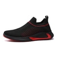 thumbnail image 1 of Zapatos de hombre de verano con tejido volador, transpirables, modernos, deportivos, de gran tamaño, informales, calcetines sencillos, 1 of 6