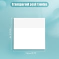 thumbnail image 2 of 6 paquetes/300 piezas de blocs de notas adhesivas transparentes, autoadhesivos, impermeables, extraíbles, 2 of 9