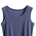 thumbnail image 5 of Plus Size Women's Summer Solid Color Round Neck Sleeveless Comfortable Loose Fit Cotton Tank Top, 5 of 5