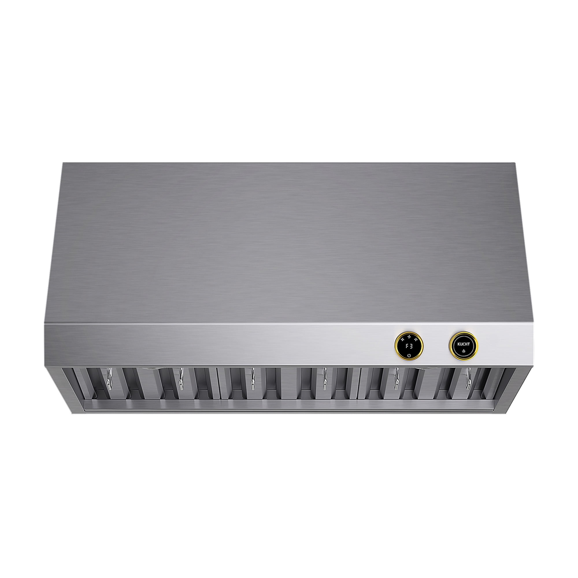 36 in. 900 CFM Ducted Wall Mount Range Hood in Stainless Steel with Gold