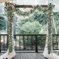 thumbnail image 5 of Nvzi Guirnalda de eucalipto con flores blancas (2 paquetes, 1,8 m, hojas de eucalipto dólar de plata, guirnalda de gypsophila, enredaderas artificiales), 5 of 5