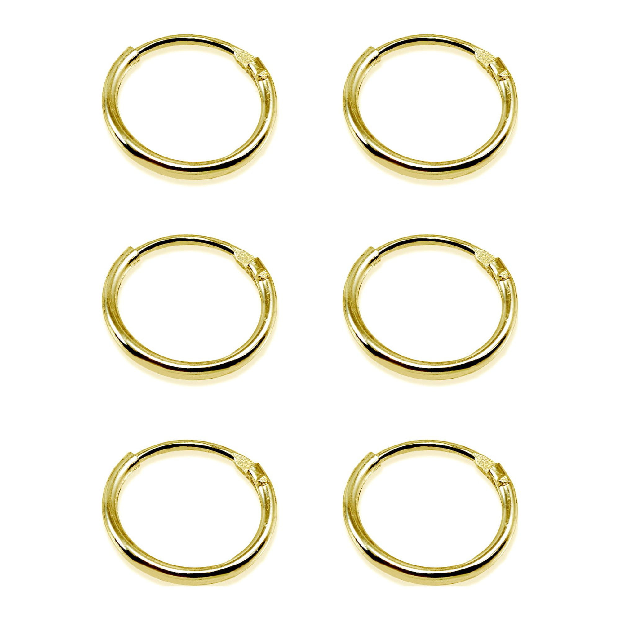 Rose Gold Flash Sterling Silver 10mm, 12mm, 14mm& 16mm Small