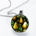 thumbnail image 2 of Pear Glass Circular Pendant Necklace - Stunning Glass Design Necklace for Women, 2 of 5