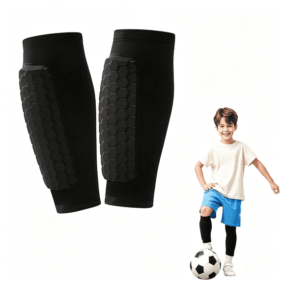 BESTSKY Soccer Shin Guards Pads Socks Gel for Kids Youth Adult,Calf Compression Sleeve with Honeycomb Pads,Breathable Elastic Anti-Collision Shin Guard Socks