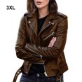 thumbnail image 4 of Minnieouse Chaqueta de moto ligera y transpirable para mujer, chaqueta de motociclista para paseos largos, chaquetas para mujer Abrigos y chamarras marrón 3XL, 4 of 6