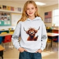 thumbnail image 6 of WAYUTE Sweatshirts for Girls and Boys Cow Print Cute Hooded Sweatshirt Soft Casual Pullover with Pocket for Kids, 6 of 6