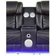 thumbnail image 3 of Challenger Modern LED Recliner Loveseat with console bluetooth speaker in Gray, 3 of 6