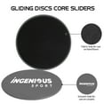 thumbnail image 4 of Ingenious Sport Core Sliders for Working Out - Pack of 2 Compact, Dual Sided Gliding Discs for Full Body Workout on Carpet or Hardwood Floor - Fitness & Home Exercise Equipment, Grey, 4 of 8