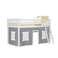 thumbnail image 3 of Max & Lily Loft Bed, Low Solid Wood Twin Loft Bunk Beds for Kids with Ladder and Curtain, 3 of 12