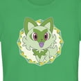 thumbnail image 2 of Junior's Pokemon Sprigatito Circle  Graphic Tee Kelly Green Large, 2 of 3