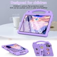 thumbnail image 2 of SaniMore for Lenovo Tab M10 5G 2024 EVA Kids Case, Skin-Proof Texture Pencil Holder Hand Strap Foldable Kickstand Shockproof Protective Case for Boys Girls,Lightpurple, 2 of 8