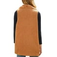thumbnail image 6 of SELONE Womens Long Vests Fleece Hoodless Sweater with Pockets Sleeveless Tops Warm Outerwear in Winter, 6 of 7