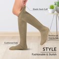thumbnail image 2 of 1Pair Slouch Socks Women Knit Knee High Boot Long Sock Cotton Tube Scrunch Sock for Women, 2 of 7