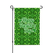 St. Patrick's Day Green Psychedelic Pattern Day Garden Decor Flags, Double-Sided Garden Flags for Patio Terrace, 12.5"x18"