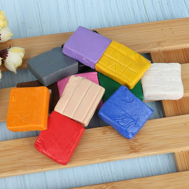 12 Colors Clay Set, DIY Toy Modeling For Kid, Materials With Soft And , Ideal For Flower Strips, Decorations, Bracelets