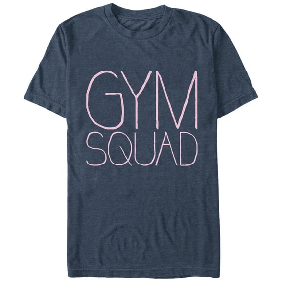 Women's CHIN UP Gym Squad  Boyfriend Graphic Tee Navy Blue Heather Small
