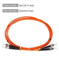 thumbnail image 2 of Unique Bargains Câble de Patch de Fibre 3 Mètres 9,8 Pi Multimode ST-ST OM1 LSZH à Fibre Optique Orange pour Émetteur-Récepteur Réseau, 1 Pcs, 2 of 6