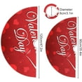 thumbnail image 2 of SKYSONIC Valentine's Day Love Christmas Tree Skirt Home Decoration Large Round Christmas Tree Skirt for Holiday Party Home Christmas Day Ornaments 47.2 Inch, 2 of 6