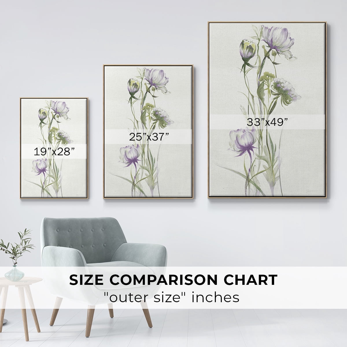 Late Summer Wildflowers I V30 Framed Premium Gallery Wrapped Canvas - Ready to Hang