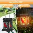 thumbnail image 4 of Rirool Hanging Solar Lanterns Outdoor, LED Decorative Solar Cardinal Lights, Waterproof Landscape Hanging & Tabletop Lanterns for Garden Patio Yard, 2 Pack, 4 of 9