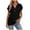 *Black, variant on ClodeEU Women's Round Neck Short Sleeve Button Blouses,Casual Loose Fit Shirts ,Women's Plus L