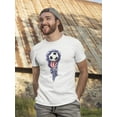 thumbnail image 2 of Smartprints Mens Graphic Tee - Stars And Stripes Soccer Ball - Regular Fit 100% Cotton, 2 of 4
