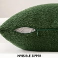 thumbnail image 4 of SANMADROLA Set of 2 Textured Boucle Throw Pillow Covers 18x18 Inch Accent Solid Pillow Cases Cozy Soft Decorative Couch Cushion Case for Chair Sofa Bedroom Living Room Home Decor, Green, 4 of 8