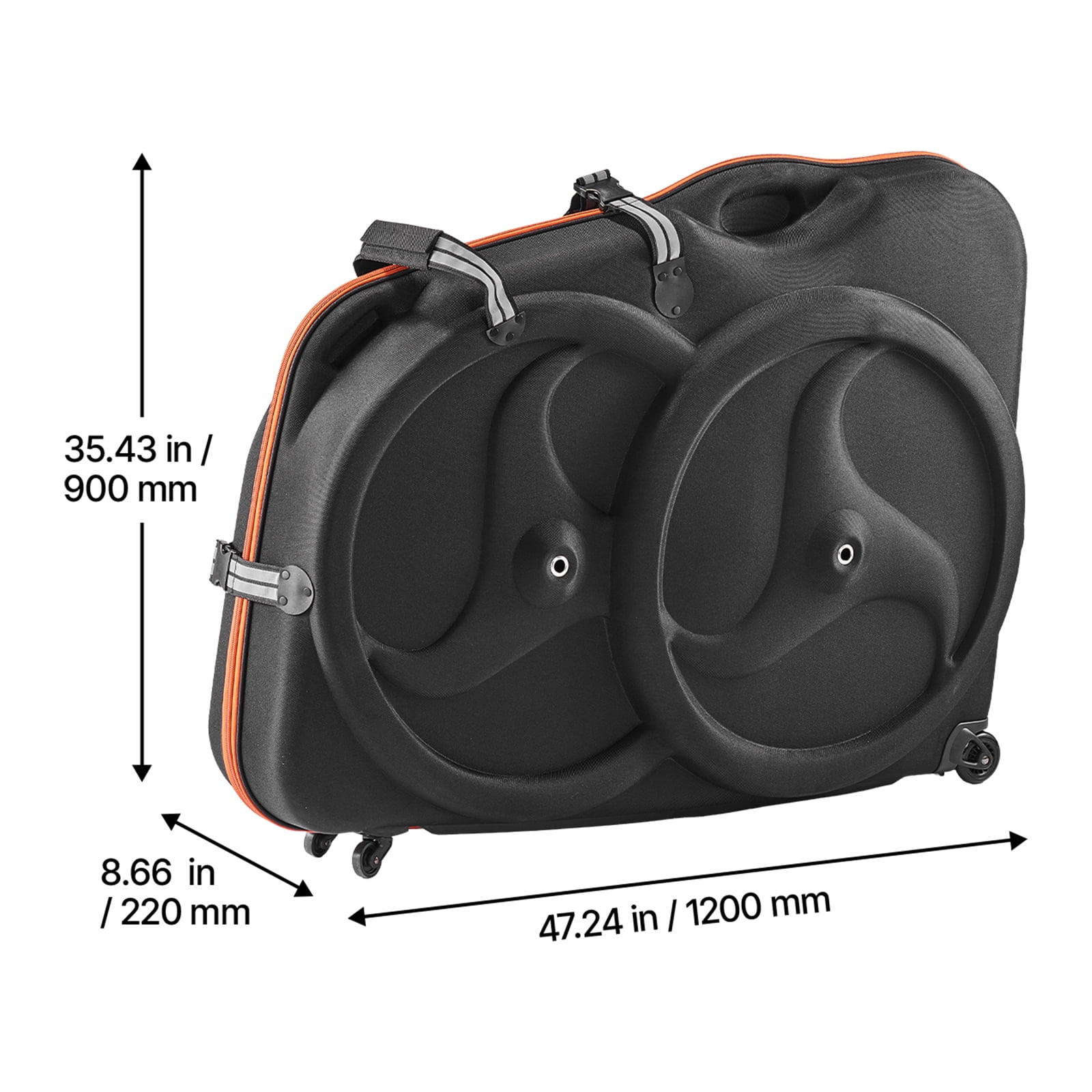 KFFKFF Bike Travel Case with EVA Hard Shell, Quick-Release Buckle
