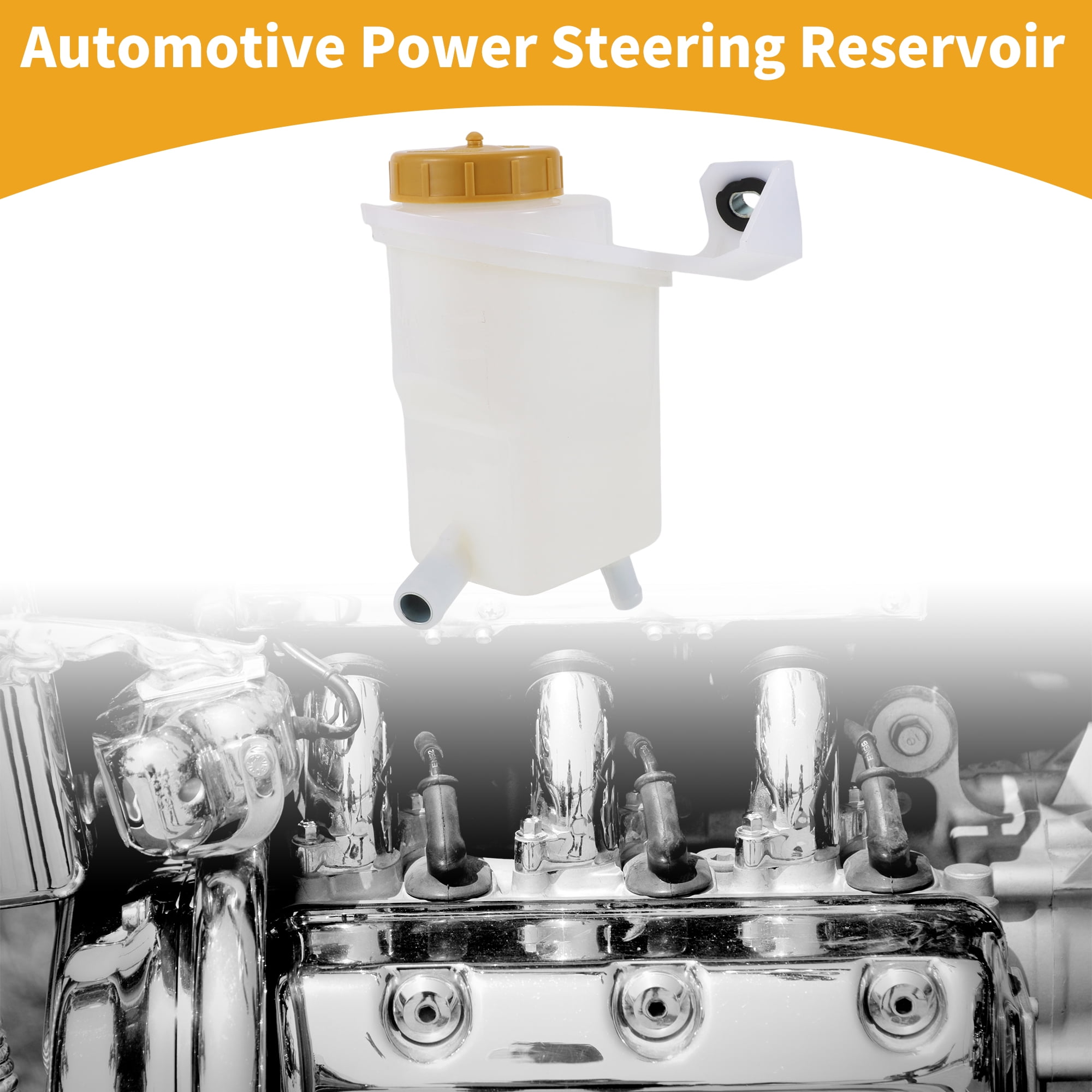 Unique Bargains Power Steering Reservoir - No.51782740 Car Automotive Power Steering Tank - for Ford Fusion 2004-2012 Plastic White - 1 Pc