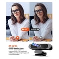 thumbnail image 2 of Caméra Web HD 4K 8 MP avec Microphone à Réduction de Bruit/ Couvercle d'Intimité/ Caméra Web USB avec Trépied pour Réunion Vidéo, 2 of 6