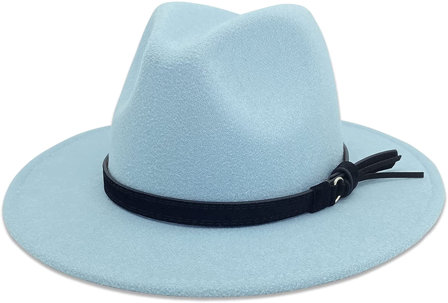Women Vintage Wide Brim Fedora Hat 