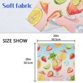 thumbnail image 5 of Iauyy Satin Napkins Set of 4- Pink-strawberry Drink DIY Printing Decoration Cloth Napkin- Easy Care for Home/Party, 5 of 8