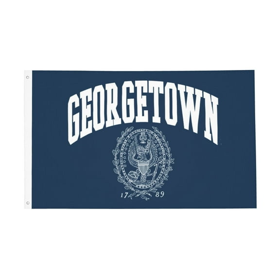 Georgetown University 3x5 Ft Double-Sided Printed Flag Indoor Outdoor Decorative Banner Polyester Material No Flagpole