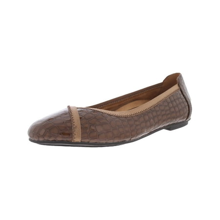 

Vionic Women s Caroll Leather Lightweight Slip On Round Toe Ballet Flats