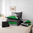 thumbnail image 5 of YST Green And Gray Bed In A Bag 7-Piece, Geometric Triangle Bedding Set, Twin Size, 5 of 5