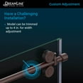 thumbnail image 3 of DreamLine Enigma-XO 34 1/2 in. D x 50-54 in. W x 76 in. H Frameless Shower Enclosure in Oil Rubbed Bronze Stainless Steel, 3 of 11
