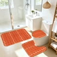 thumbnail image 5 of YHRUWN Boho Floral Shower Curtain Sets with Rugs, 16-Piece Farmhouse Terracotta Bathroom Sets with Hooks, Waterproof Fabric Bathroom Decor Set, 5 of 10