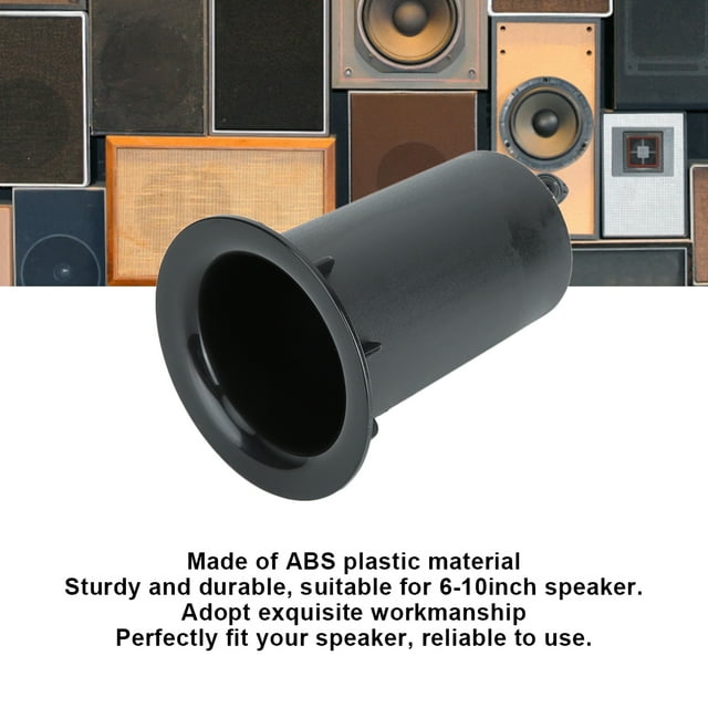 Black Durable Subwoofer Speaker Inverter Tube, Speaker Vent, For 6-10Inch Speaker