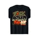 thumbnail image 1 of olive army Men's Casual Graphic T-Shirt - Black With Bold "F@#K aRouND & FiND ouT" Graffiti Print, Geometric Pattern, Regular Fit, Machine Washable, all-Season Comfort, Military T Shirts, 1 of 7