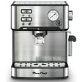 thumbnail image 6 of Plum Chef 20 Bar Espresso Machine with Built-in Pressure Gauge, Professional Coffee Maker for Cappuccino & Latte, ESE POD Compatible, 1.5L Water Tank, Stainless Steel, 950W, 6 of 10