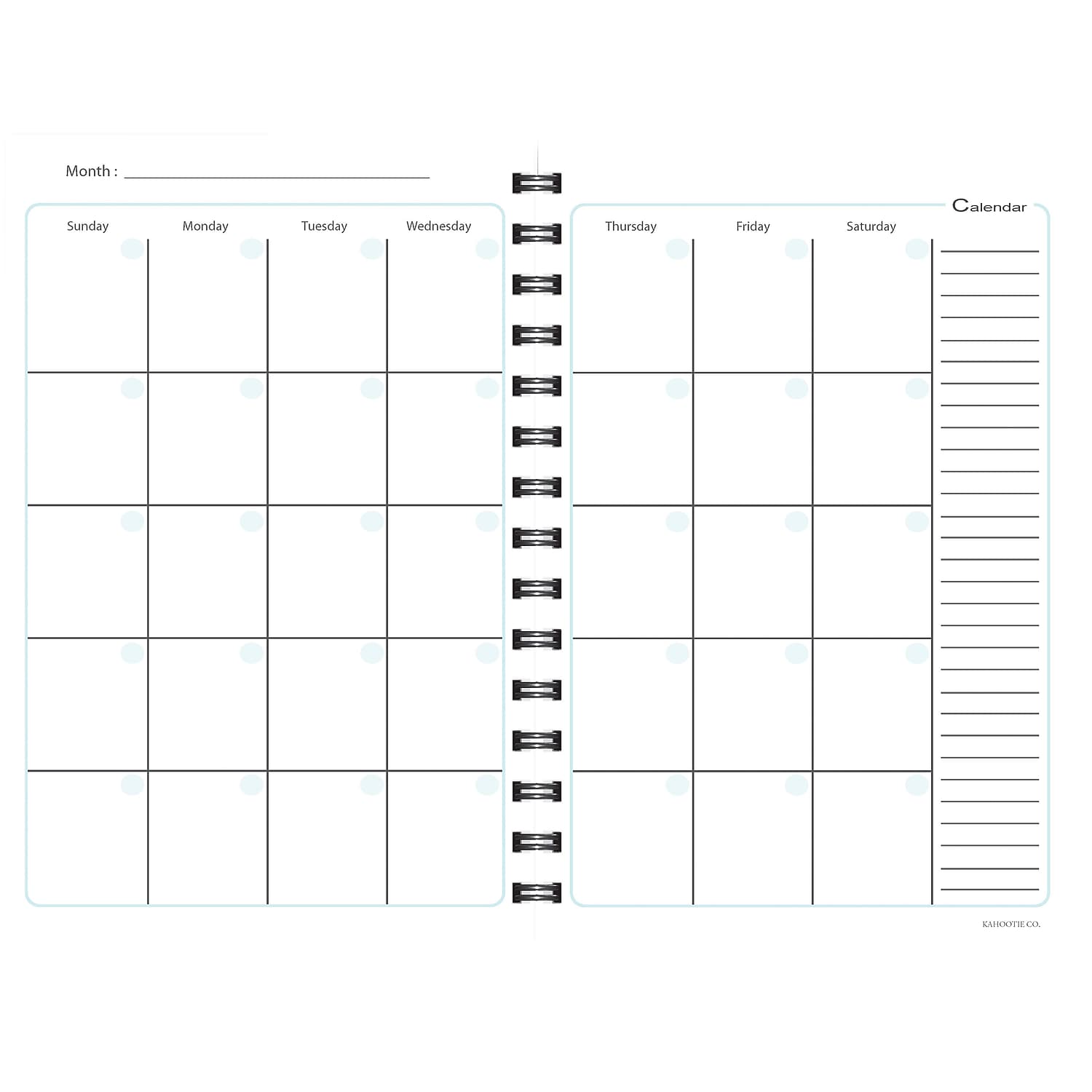 Kahootie Co. Kahootie Co Weekly Planner, 6-inch x 9-inch, Navy Stripe (ITKWNS)