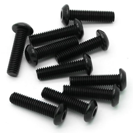 

10pcs M5x22mm Button Head Hex Machine Screw Black Oxide