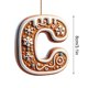 thumbnail image 3 of 26 adornos con letras del alfabeto para el árbol de Navidad. Colgante con la letra M y diseño de bayas. Mini adornos colgantes para fiestas DIY., 3 of 4
