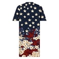 thumbnail image 5 of QUNYINEY Plus Size Women Summer Dresses 2026 Short Sleeve Midi Patriotic Independence Day A Line Dress Loose Fit with Pockets V-Neck Dresses, 5 of 8