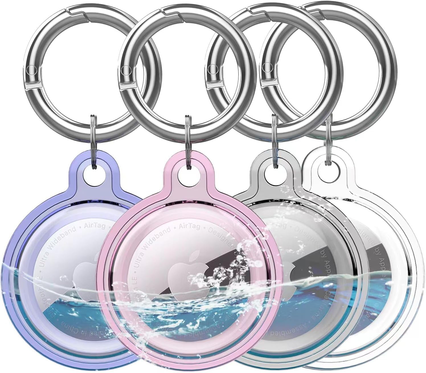 Airtag Holder Air Tags4 Pack Apple Airtag Keychain Waterproof Airtags
