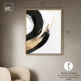 thumbnail image 4 of Golden Swirl II Canvas Print Black Gold Decor by Art Remedy, Gold Frame, 36 x 45, 4 of 6