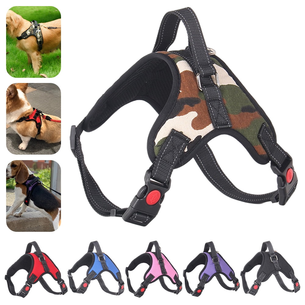 Goory Dog Harness and 5 FT Leash Set, No Pull Adjustable Pet Harness