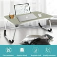 thumbnail image 3 of SEGMART Laptop Desk for Bed, Foldable Bed Tray Portable Lap Desks for Adults Kids, Perfect for Watching Movie on Bed, Gray, 3 of 12