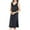 Black, variant on Busydd Satin Dresses for Women Plus Size Dress M-4XL Casual V Neck Midi Dress Solid Color Sleeveless Summer Dress Loose Sundress